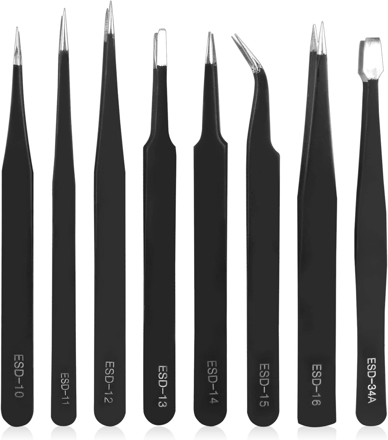 Pinzette, 8-teiliges Esd-präzisionspinzetten- Und Mikrodrahtschneider-set, Antistatische Pinzette Für Modellbau, Elektronikreparatur, Bastelarbeiten Und Labor