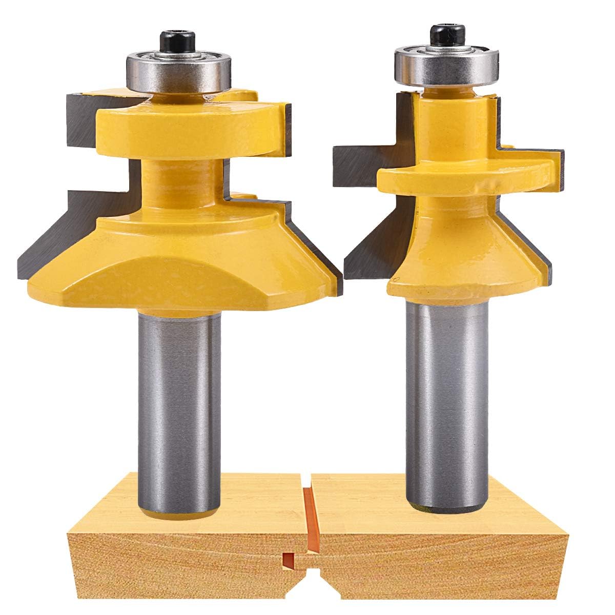 Zwei Schaftfräser Zum Zapfen- Und Nutenfräsen, 1/2-zoll-schaftdurchmesser, V-nut- Und Zapfenfräser.