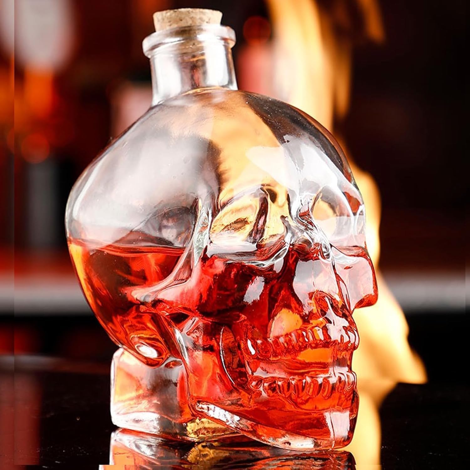 Whisky-dekanterflasche – Kunststatue, 750-ml-glasweinflaschen Mit Holzverschluss, Durchsichtige Flaschen Für Sekt, Kefir, Lebensmittelaufbewahrung, Auslaufsicher