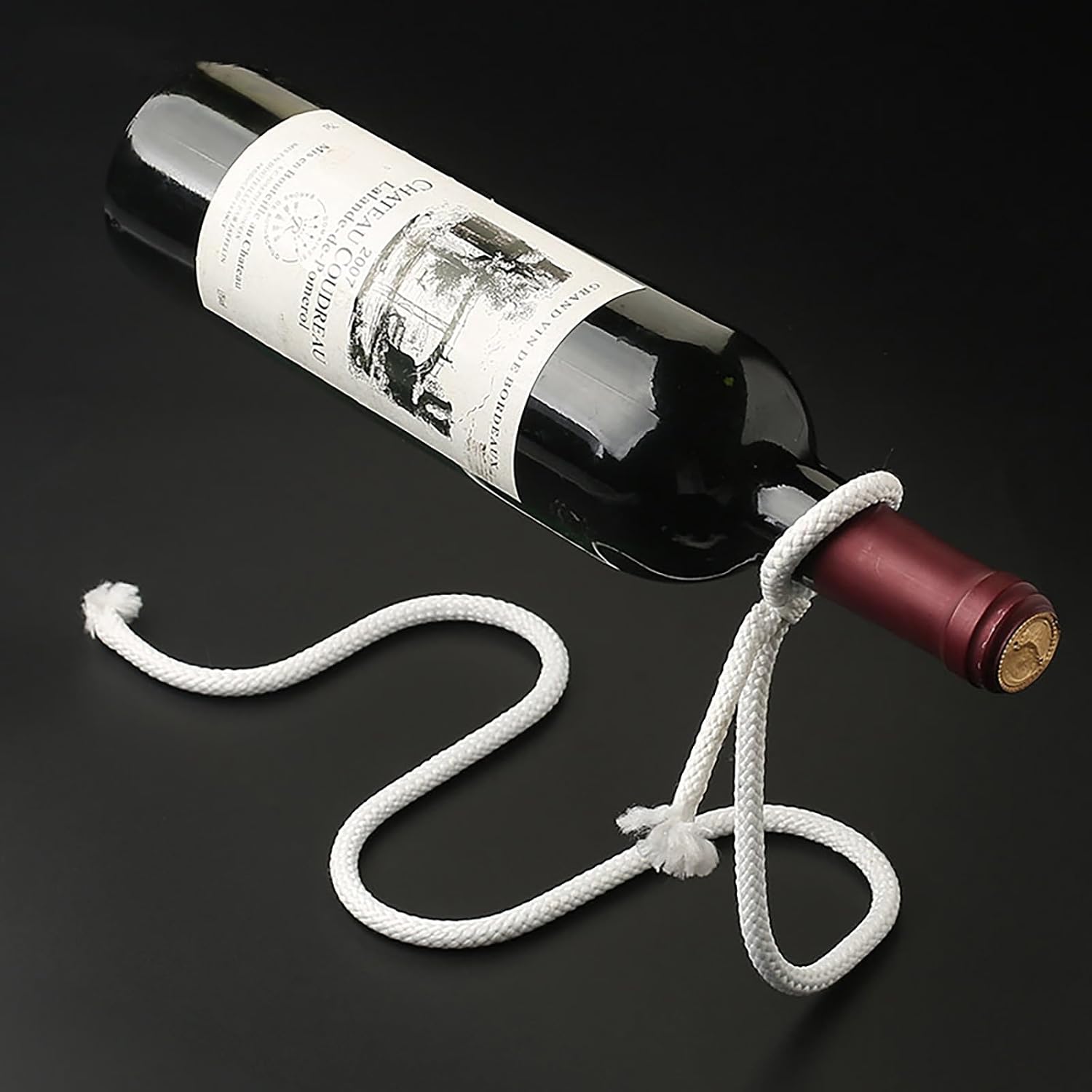 Weinregal Für Zuhause, Rotweinregal Mit Glasgitter, Seilkette, Kreativem Stil, Modischem, Mehrfarbigem Weinschrank, Optionaler Dekoration Für Zuhause