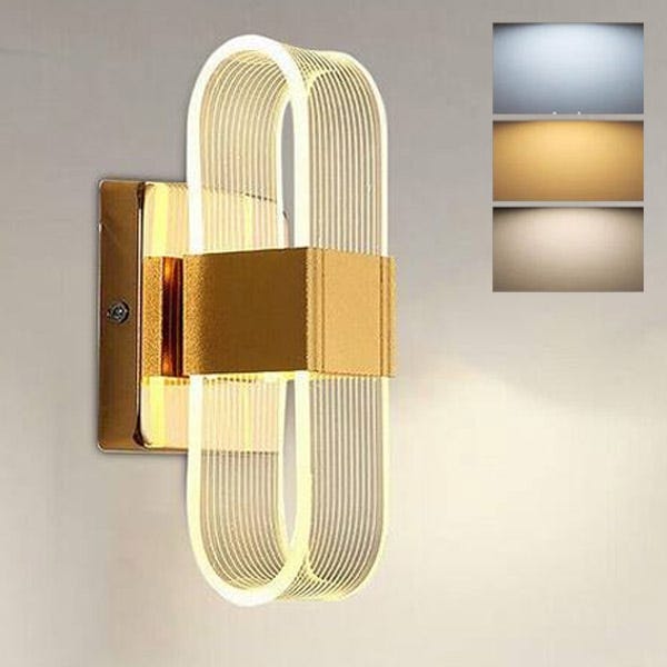 Led-wandleuchte – 12 W, Dimmbar, 3 Farbtemperaturen – Geeignet Für Wohn-, Schlafzimmer- Und Flurdekoration – Modernes Design (20,5 X 10 Cm)