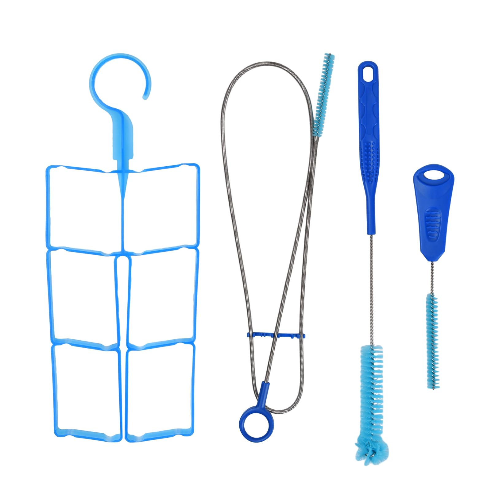 4-in-1 Wasserbeutel-reinigungsset, Bestehend Aus Einer Flexiblen Langen Bürste, Einer Kleinen Bürste, Einer Großen Bürste Und Einem Faltbaren Trockengestell, Geeignet Für Den Außeneinsatz.