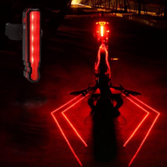 Superhelles Fahrradbeleuchtungsset – Usb-aufladbar – Mit Laser-rücklicht – 5 Leds – 6 Modi – Wasserdicht – Ideal Für Nachtfahrten Und Mehr Sicherheit