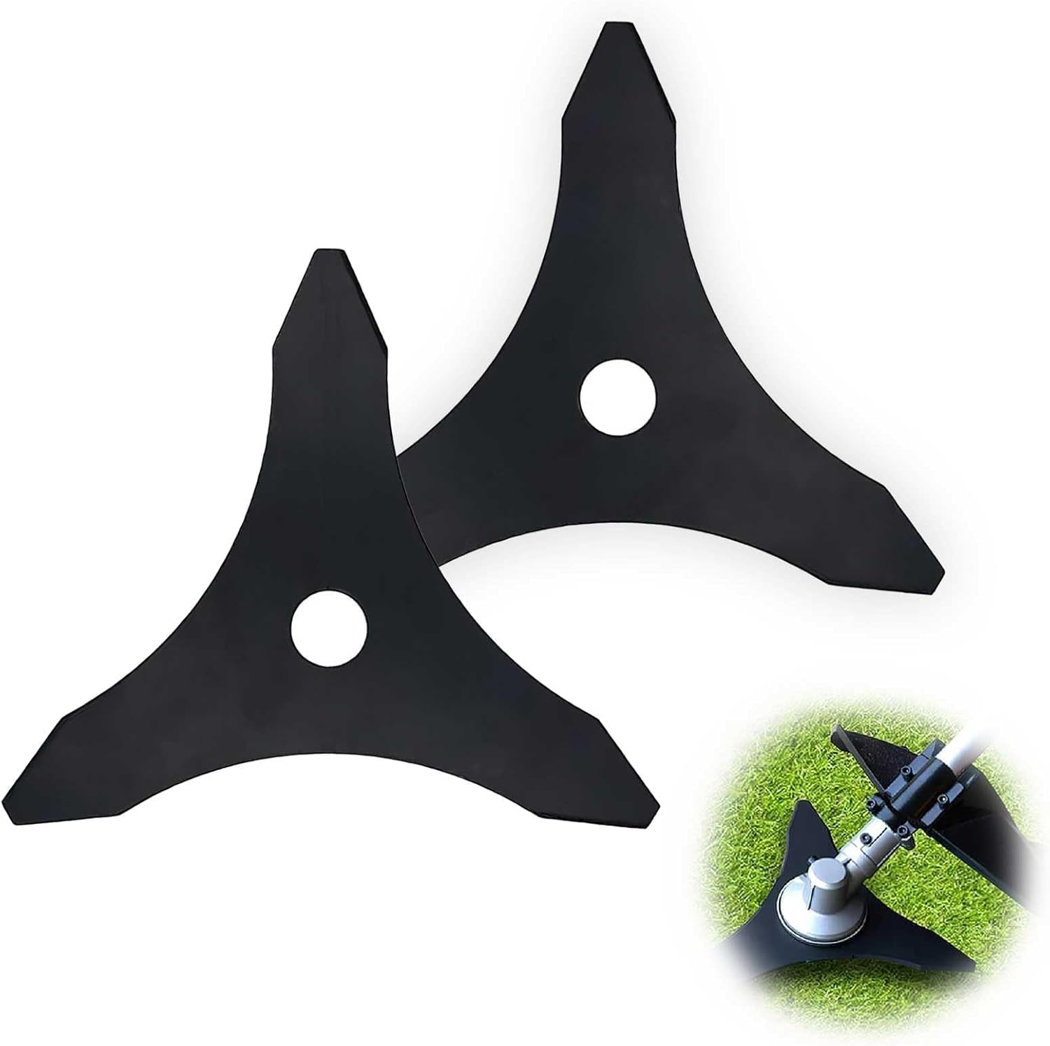 Universelles Freischneidermesser – 2 Stück Benzin-freischneidermesser – Lochdurchmesser 25–4 Mm – Dreizinkige Freischneiderscheibe Für Rasenmäher