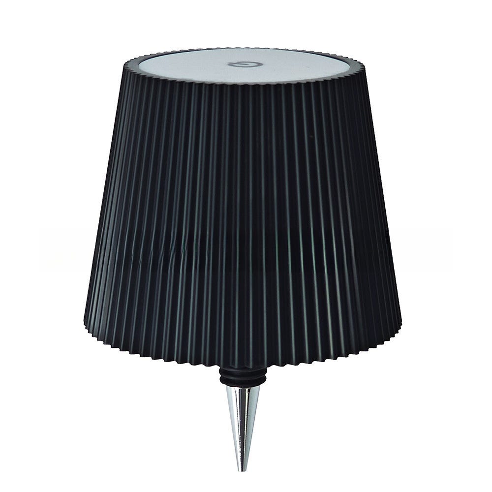 Tragbare Led-schreibtischlampe Mit Berührungssensor, Geeignet Für Weinflaschen, Schwarz, Dreifarbiges Licht, Lampenschirm Aus Kunststoff, 5200 Mah.