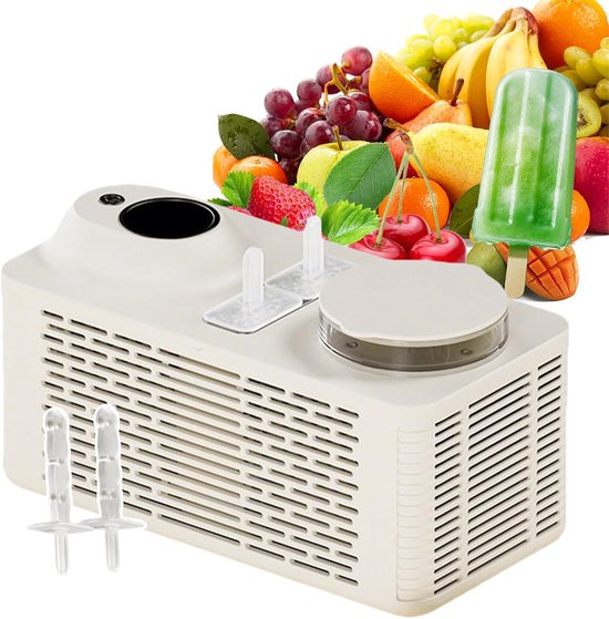 Tragbare Mini-eismaschine Für Zuhause, Auto, Wohnmobil Und Camping, Schnelle 30-minuten-dessertmaschine Mit Zwei Stromversorgungen.