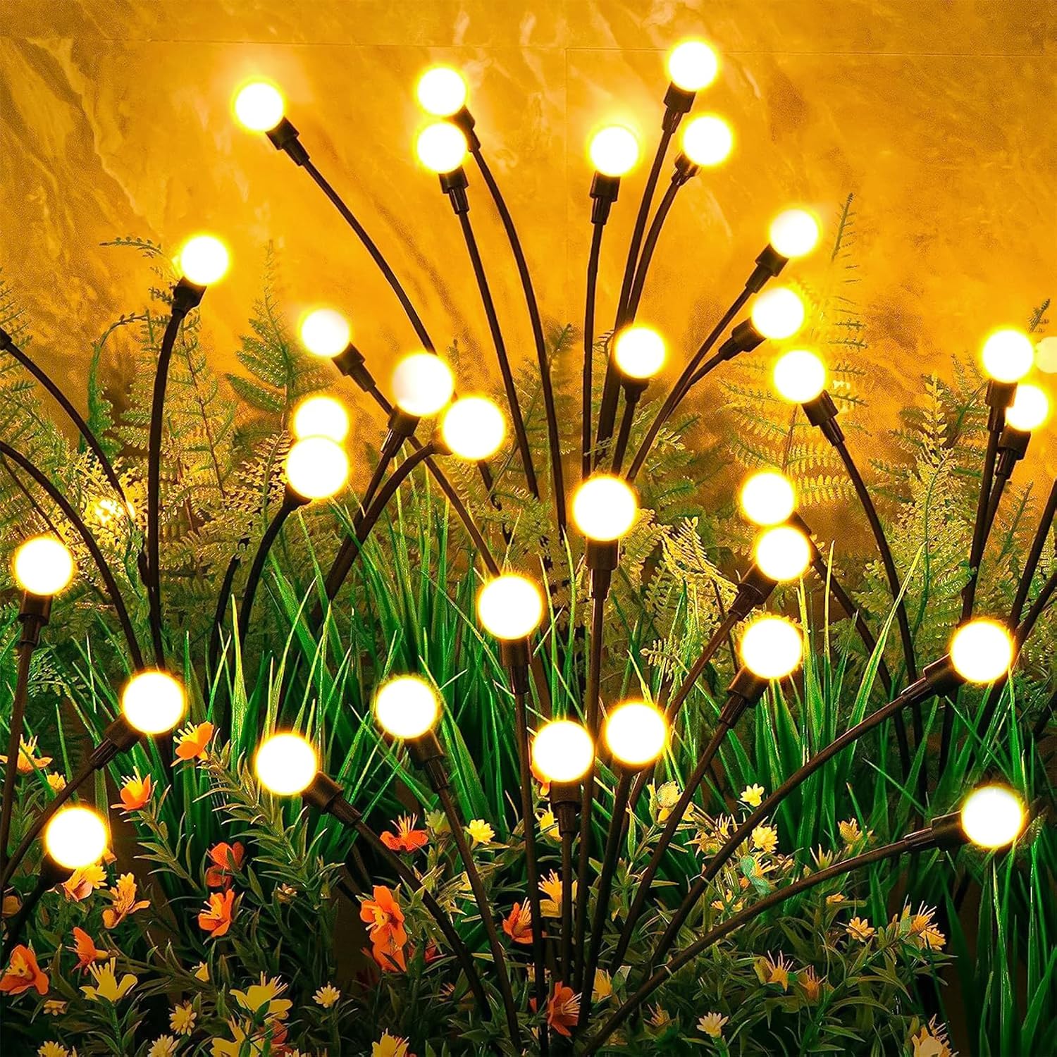 Solarbetriebene Glühwürmchen-gartenleuchten, 4 Stück Mit Je 10 Leds, Wasserdicht (ip65)