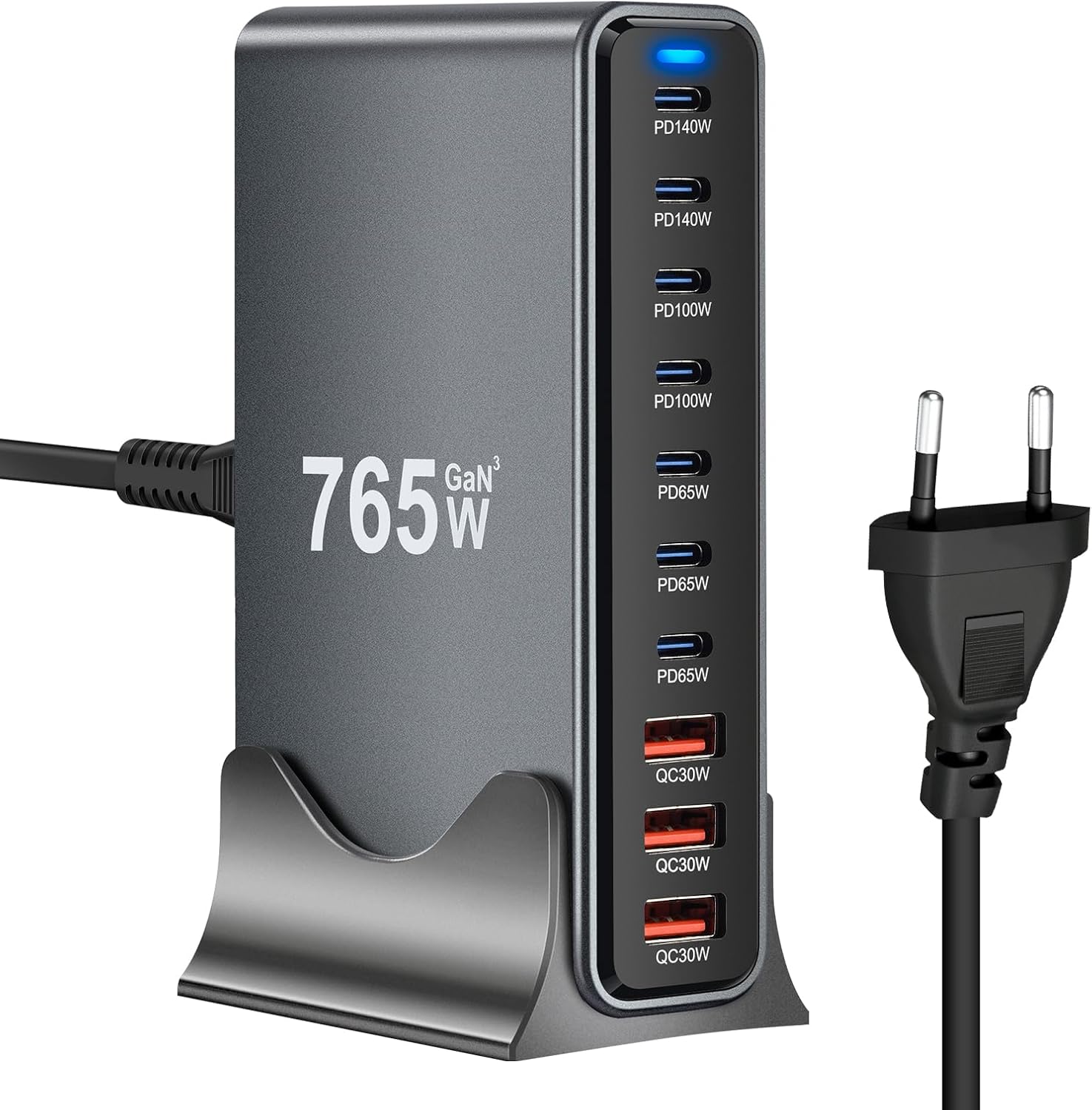 Wiederaufladbare Ladegeräte Für Mehrere Geräte 80-w-schnellladestation Erweiterbare Ladestation Für Smartphone, Tablet Und Laptop – Für Unterwegs Und Zu Hause