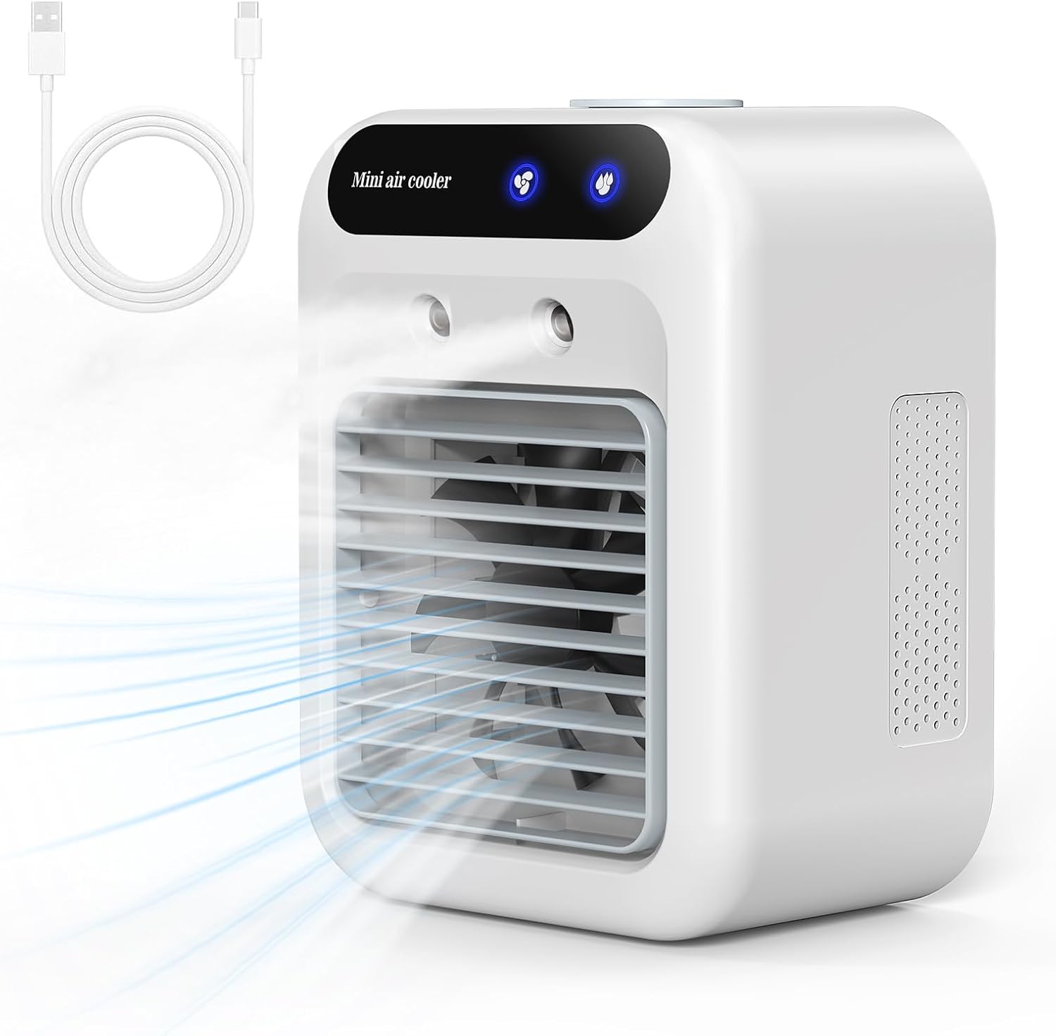 Luftkühler, Mobile Klimaanlage, 4-in-1-raumkühler, Mobile Klimaanlage, 2-stufiger Ventilator, Leise Tischklimaanlage Für Zuhause