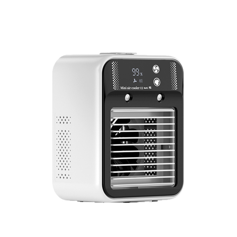 Klimaanlage, Wiederaufladbarer Ventilator Mit 2 Geschwindigkeitsstufen, Einheit 2 Cool Air Spray, Digitalanzeige, Klimaanlagenventilator Für Schlafzimmer
