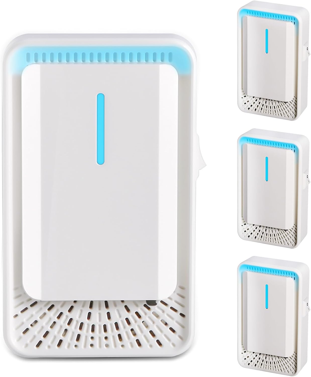 4-teiliger, Tragbarer Und Leiser Luftreiniger Mit Negativ-ionen-technologie Für Den Hausgebrauch – Ideal Für Schlafzimmer Und Arbeitszimmer.