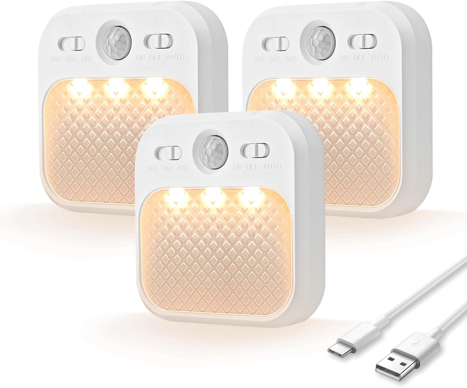 Led-nachtlicht, Weiß, Für Den Innenbereich, Z. B. Im Flur, Mit Bewegungsmelder, Batteriebetrieben, Für Den Innen- Und Außenbereich