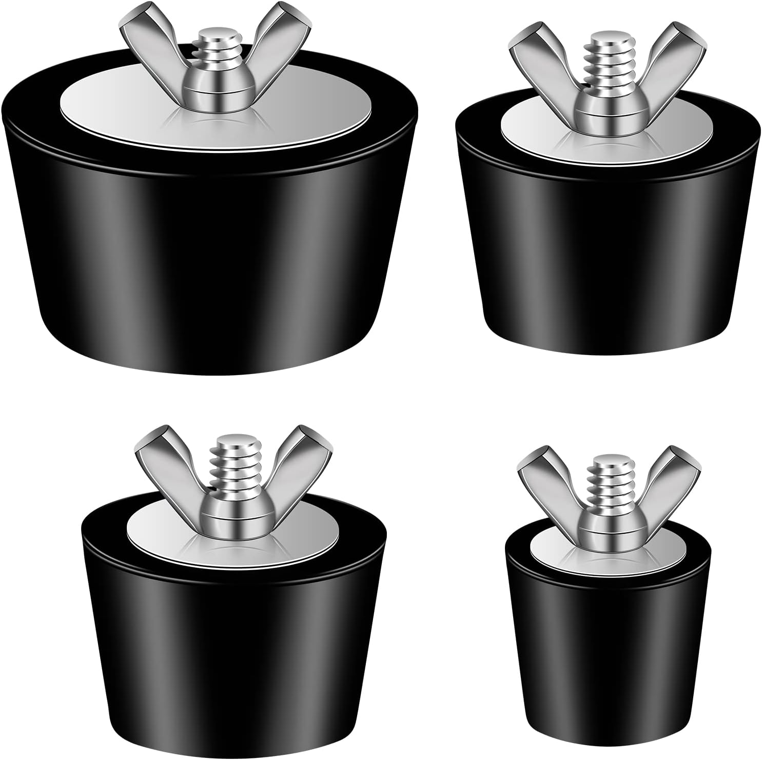 4-teiliger Rücklaufstopfen Für Pools, Skimmer-winter-frostschutzstopfen, Edelstahlschrauben Für Aufstellpools, 51 Mm, 2-teilig, 25 Mm