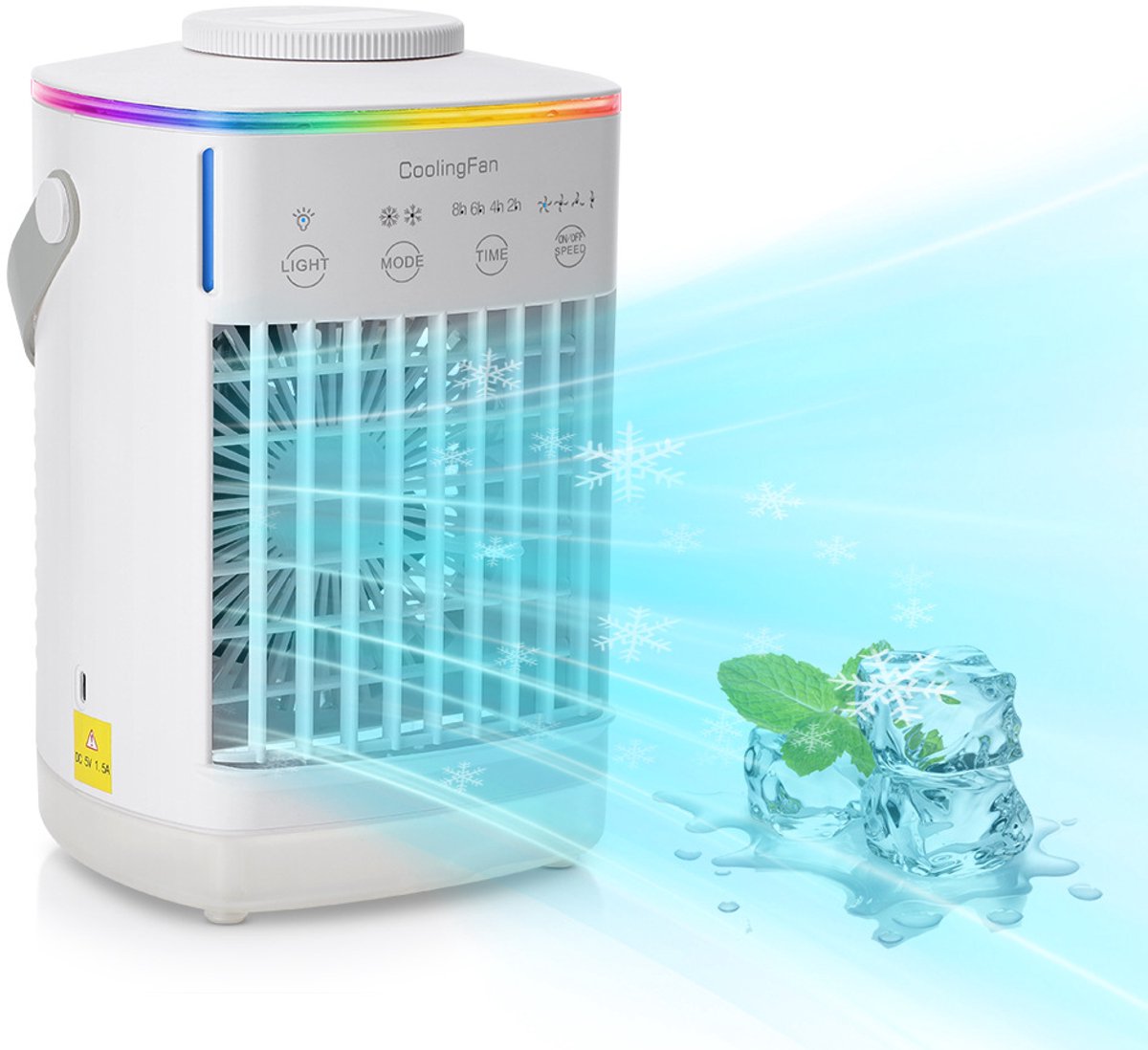 Tragbare Klimaanlage – Tragbare Klimaanlage Für Schlafzimmer – Ventilator – Für Schlaf- Und Wohnzimmer – 4 Geschwindigkeitsstufen – Klimatisierung – Tragbar
