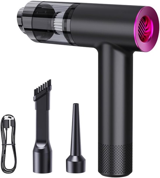 Autostaubsauger – Akku-handstaubsauger Mit Bürstenlosem Motor, 14.000 Pa, Mini-staubsauger, Gebläse/pumpe, 3-in-1, Schwarz