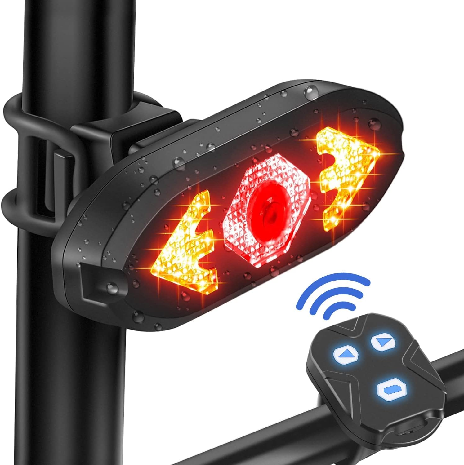 Fahrradrücklicht Mit Hupe, Usb-ladeanzeige, Sicherheitswarnleuchten, Reflektoren Und Blinkern Für Mountainbikes Und Rennräder