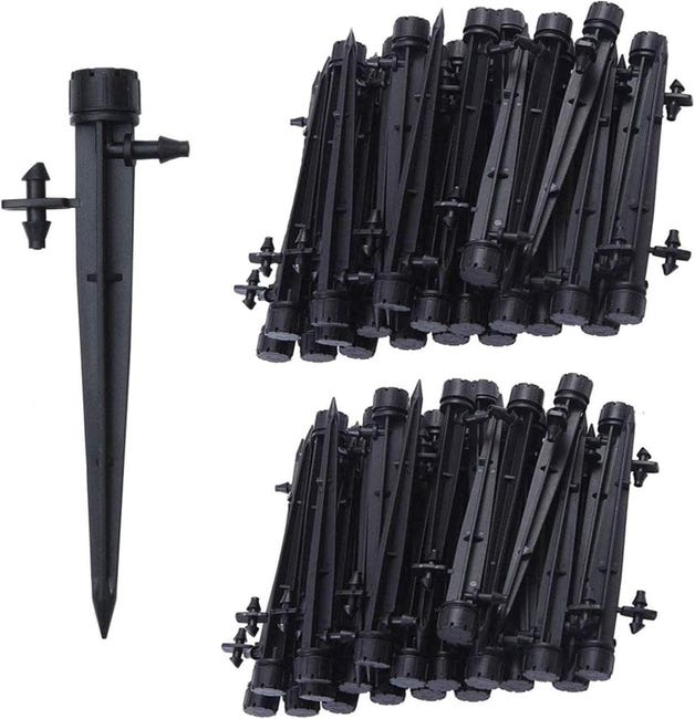 100 Mikro-bewässerungsdüsen, 360-grad-8-loch-wasserfluss-bewässerungstropfer, Geeignet Für 1/4-zoll-schläuche (4-7 Mm), Für Bewässerungssysteme.