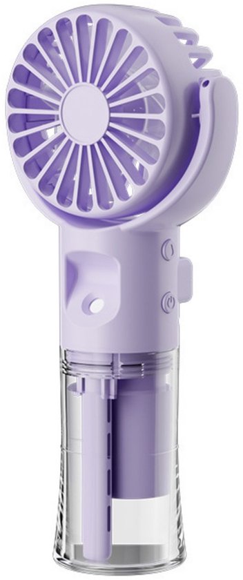 Geeignet Für Tragbare, Handliche Mini-nebelventilatoren, Wiederaufladbar, 4 Geschwindigkeiten, Usb, Lila