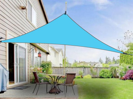 Dreieckiges, Blickdichtes Schattiergewebe (3x3x3 M) – Uv-schutz Für Terrasse, Garten Und Außenbereich – Blau