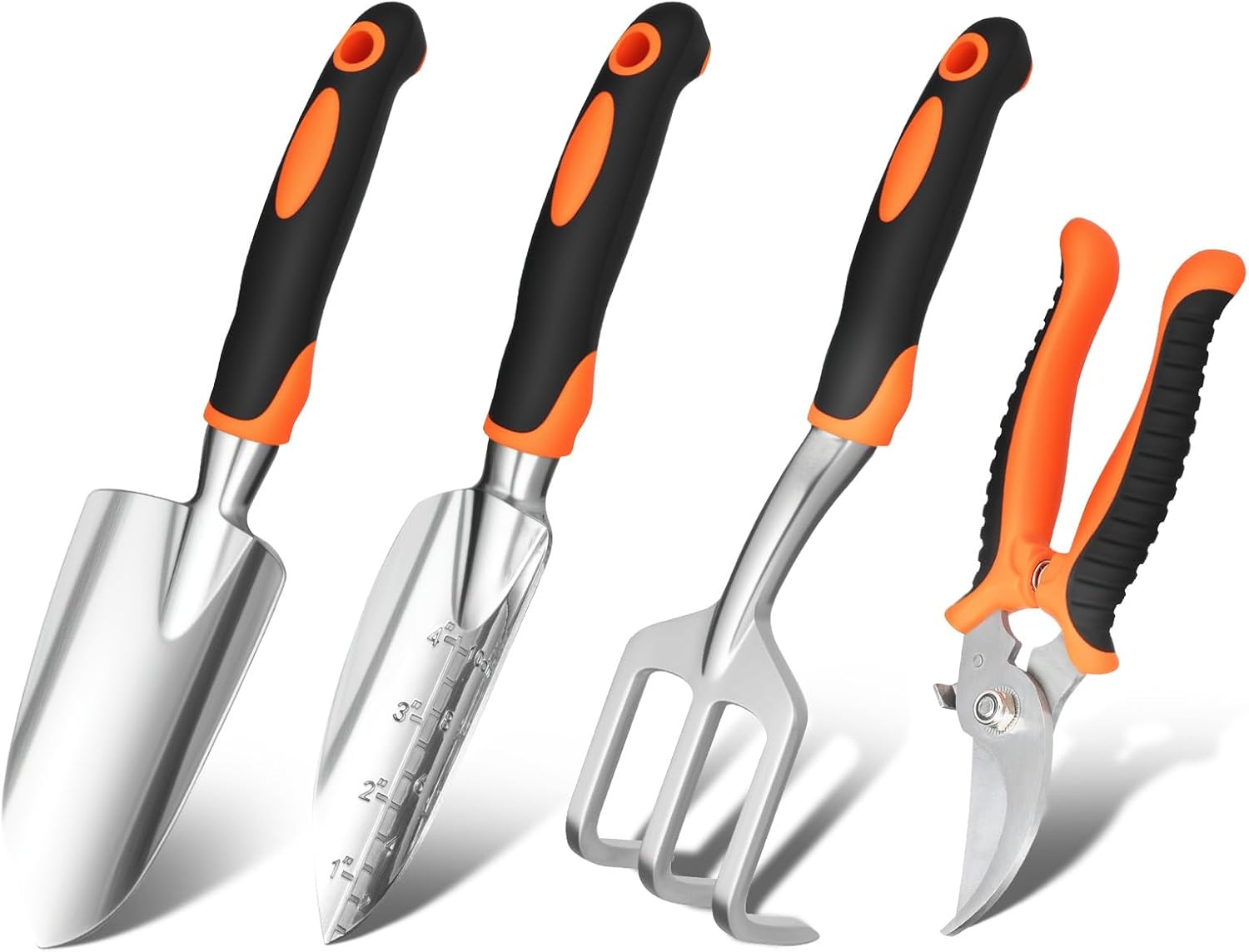 Gartengeräte-set, 4-teilig - Orange