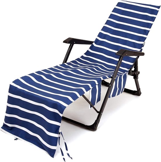 Strandtücher, Liegenabdeckung Mit Aufbewahrungstasche, Leichter Mikrofaser-gartenstuhl, Terrassenstuhlbezug, Handtücher, Resort-sonnenliegebereich (blau)