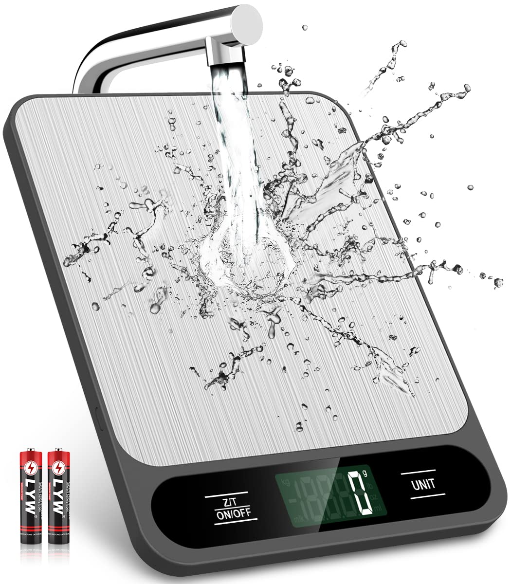Digitale Küchenwaage, 10 Kg/22 Lb, Wiegt Gramm Und Unzen Zum Backen, Kochen, Für Kaffee Und Verpackungen, 6 Einheiten Mit Tara-funktion