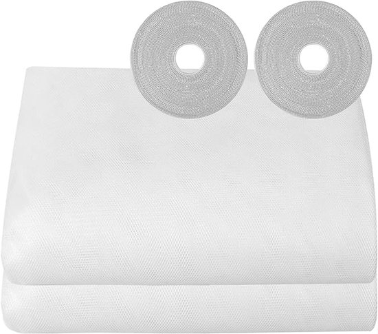 Insektenschutzgitter Für Fenster (2er-pack, 150x180cm), Selbstklebende, Verstellbare Insektenschutzgitter, Abnehmbar (weiß).