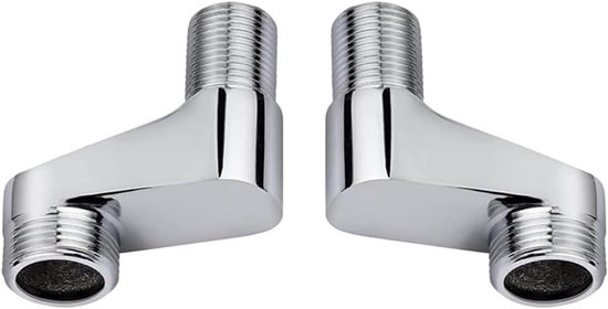2 Stück Verstellbare Duscharmaturen-adapter S-anschluss 75 Mm Auf 225 Mm Für Messing-chrom-armaturen Für Badezimmer-eckventile Und Türschlösser