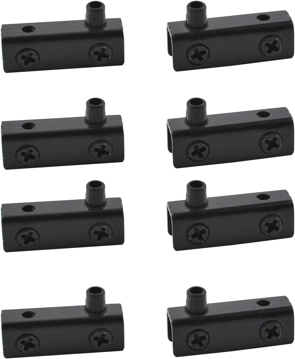 8-teiliges, Verstellbares Schwarzes, Rahmenloses Drehscharnier-ersatzset Für 3–6 Mm Starke, Freischwingende Glastüren