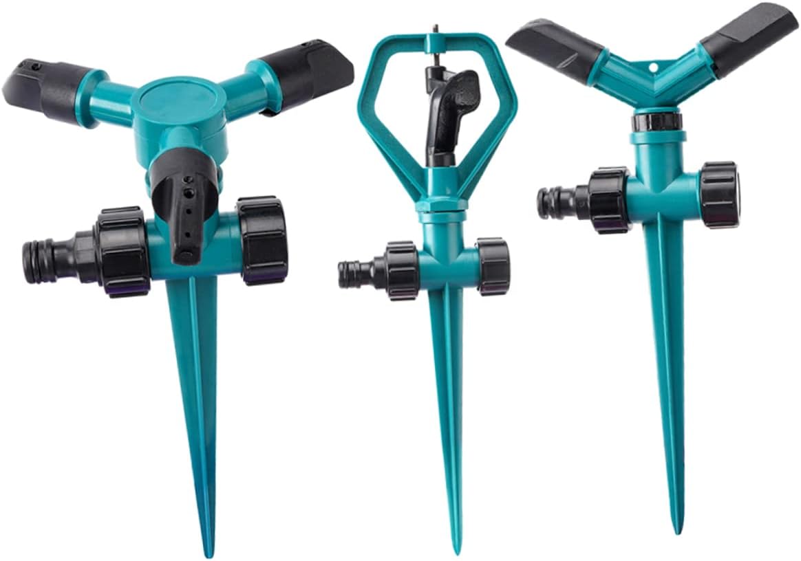 Dreiteiliger, Um 360° Drehbarer Und Verstellbarer Regner – Hochdruck-bewässerungssystem Für Die Bodenbewässerung. Integrierter Drehregner. Breites Design.