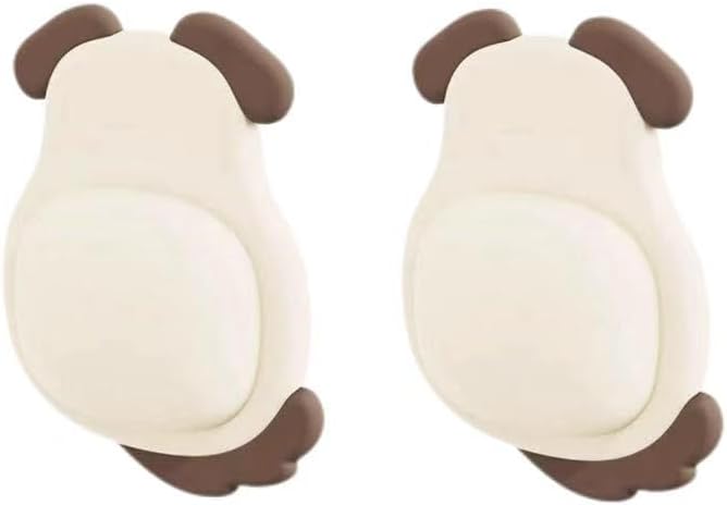 2 Silikon-türstopper Und Wandschoner, 14 Mm Dick, Mit Katzen-, Hunde-, Panda- Und Pinguinmotiven, Türgriff- Und Tischeckenschoner Im Hunde-stil