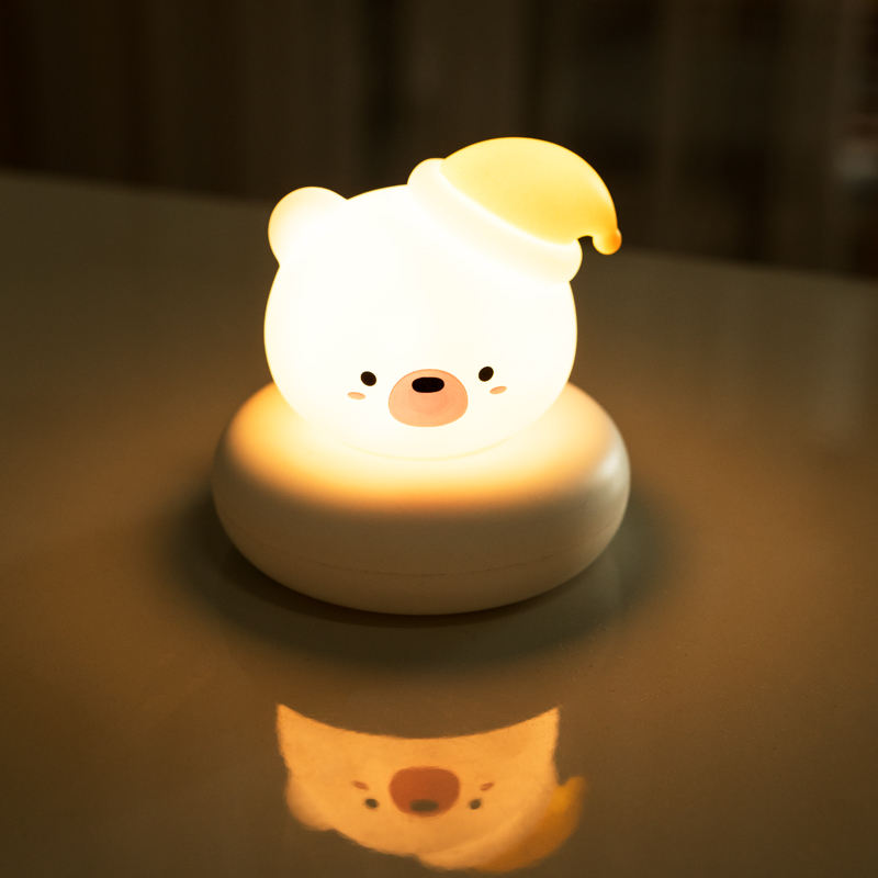 Niedliches Bären-nachtlicht Für Kinderzimmer, Usb-wiederaufladbare, Dimmbare Tierlampe Für Baby- Und Schlafzimmer