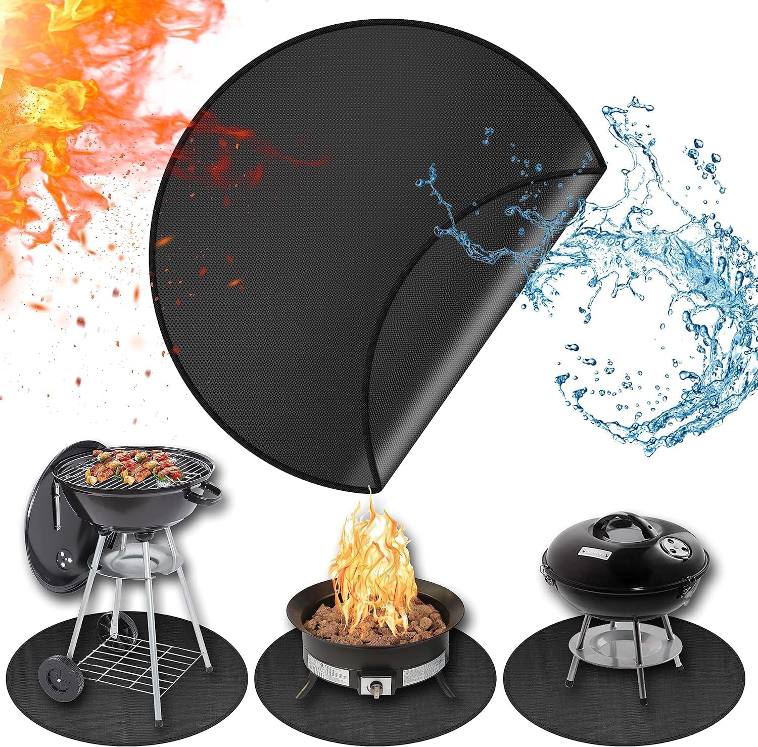 48-zoll-feuermatte Für Solo Stove Bonfire, Runde, Feuerfeste Feuermatten Für Die Feuerstelle, Campingkochermatte Für Solo Stove Zubehör