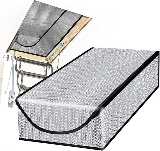 Isolierte Thermoabdeckung Für Die Dachbodentreppe Und Dachbodentür-rollo Mit Reißverschluss (63,5 X 137,5 X 28,9 Cm)
