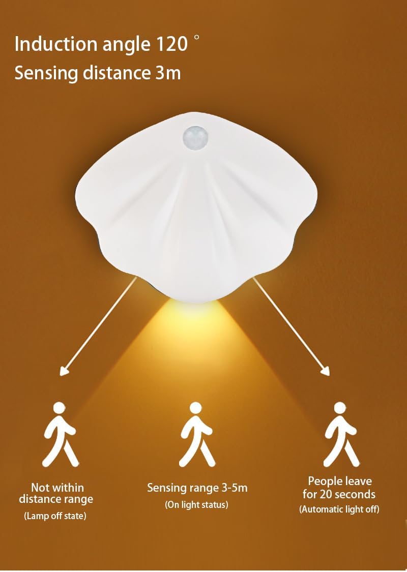 Wiederaufladbare Akku-nachttischlampe Mit Bewegungsmelder Für Den Innenbereich – 3 Lichtmodi – Langlebiger Akku – Magnetische Wandleuchte