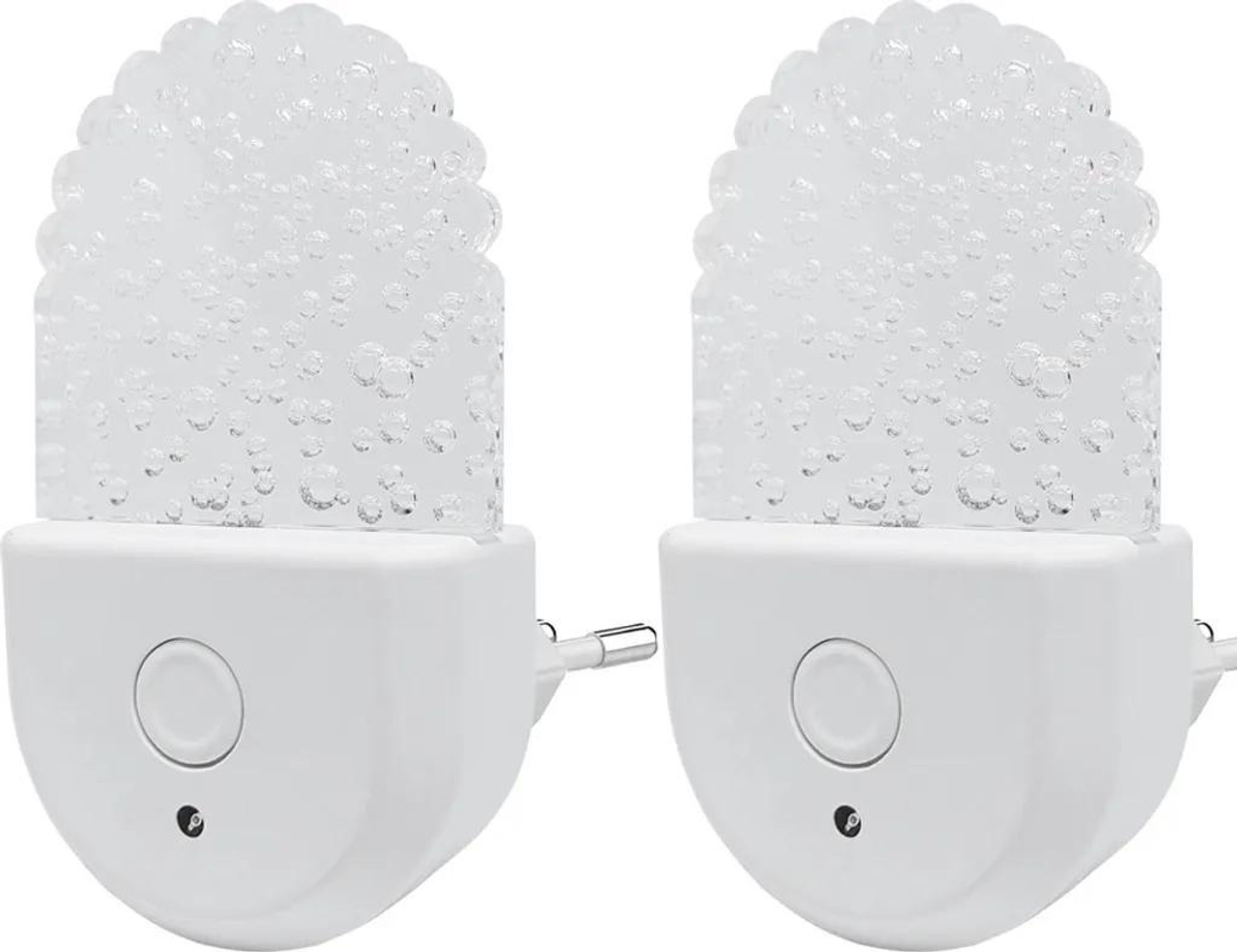Nachtlichter 2er-pack, Rgb-led-leuchten Mit Farbwechsel Und Berührungssensor Zum Einstecken, Ideal Für Flure, Treppenhäuser Und Durchgänge