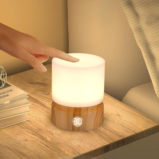 Touch-nachttischlampe, Timer-nachtlicht, Baby-nachtlicht, Usb-wiederaufladbares Kinder-nachtlicht Mit Timerfunktion, Drei Modi, Warmgelb