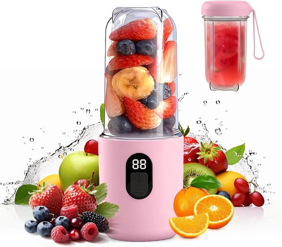 Mixer - Tragbarer Mixer - Smoothie-mixer - Mini-mixer Für Reisen - 500 Ml Usb-personalmixer - Digitalanzeige - Deckel - Für Smoothies