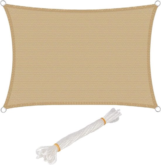 Rechteckiges, Atmungsaktives Sonnenschutzgewebe, 85 % Uv-schutz, 3 X 4 Meter, Für Gärten, Terrassen Und Campingplätze.