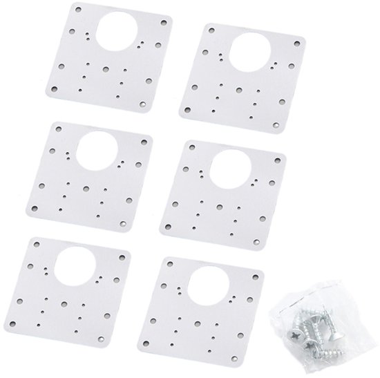6-teilige Scharnierreparaturplatte – Edelstahl-scharniere – Für Möbel, Regale, Schränke – Silber