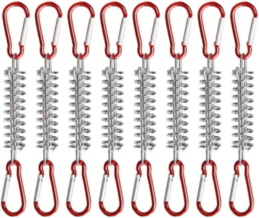 8-teiliges Set Mit Spannfedern Für Markisen, Zubehör Für Spannfedern, Spannfedern, Mit 16 Karabinerhaken, Befestigungszubehör Für Campingzelte Und Markisen