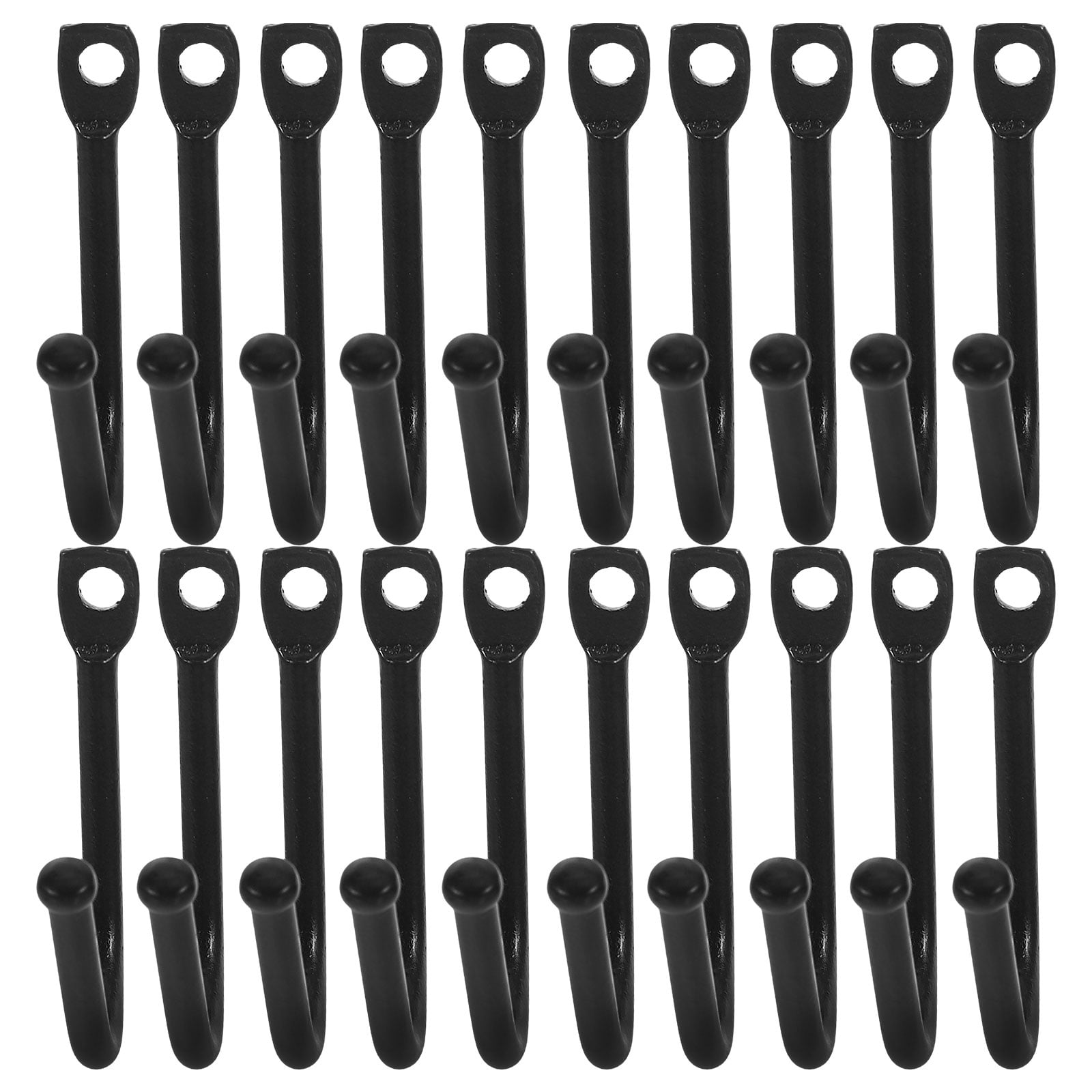 40er-packung Robuste Wandhaken Aus Schmiedeeisen, Vintage-haken In Schwarz Mit Einfacher Gabelung, Zum Aufhängen Von Mänteln, Hüten Und Handtüchern.