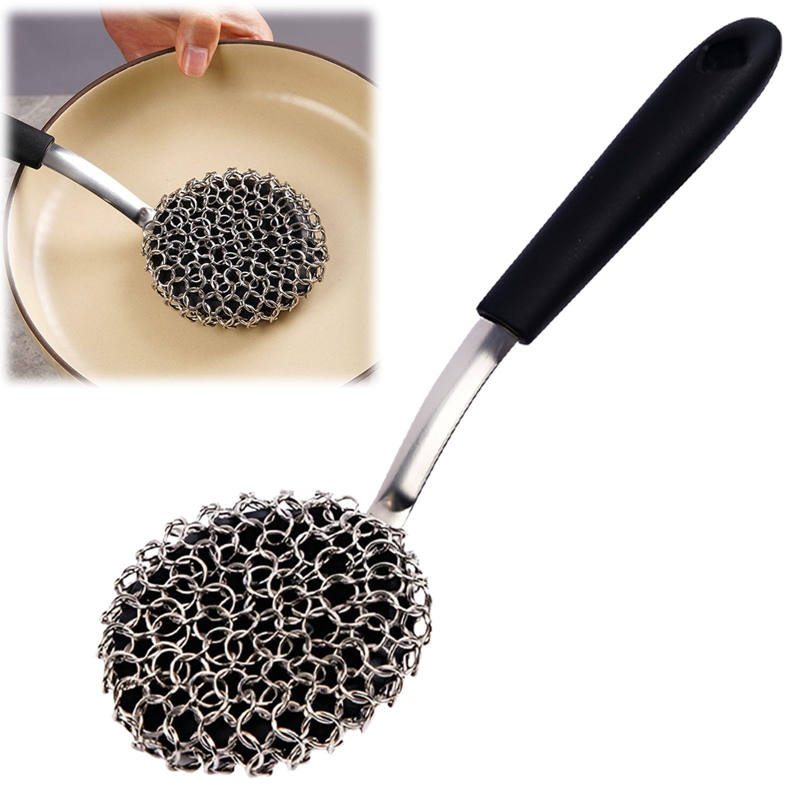 Kettengrillbürste, Reinigungsbürste, Sichere 3-in-1-scheuerkette, Dampfreiniger Aus Edelstahl Für Grill, Restaurant Und Hygiene.