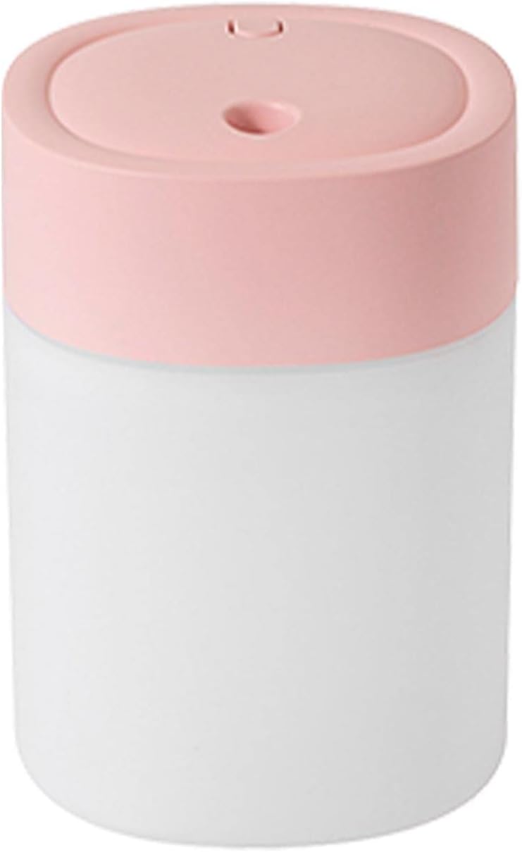 Tragbarer Mini-luftbefeuchter Mit Led-nachtlicht, Geräuschloser Luftbefeuchter (rosa)