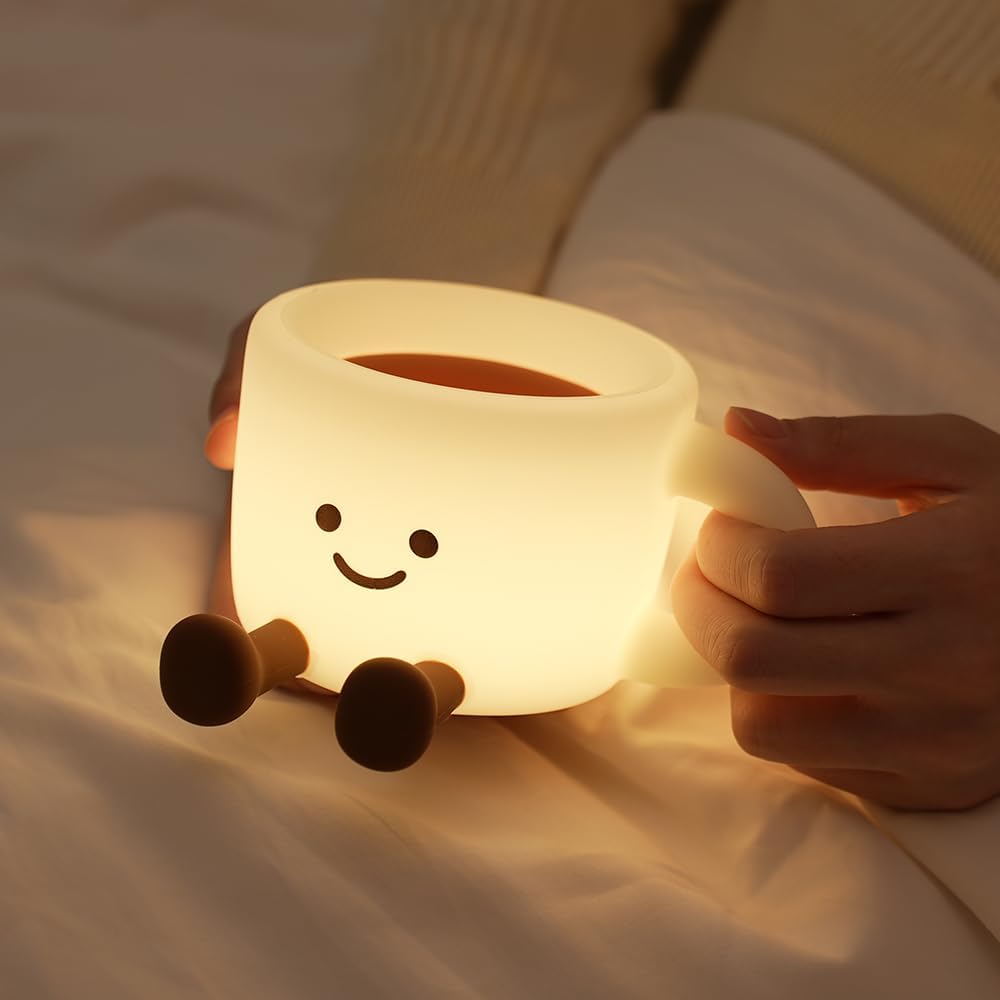 Dimmbares Und Farbwechselndes Silikon-kaffeebecher-nachtlicht (usb-aufladbar).