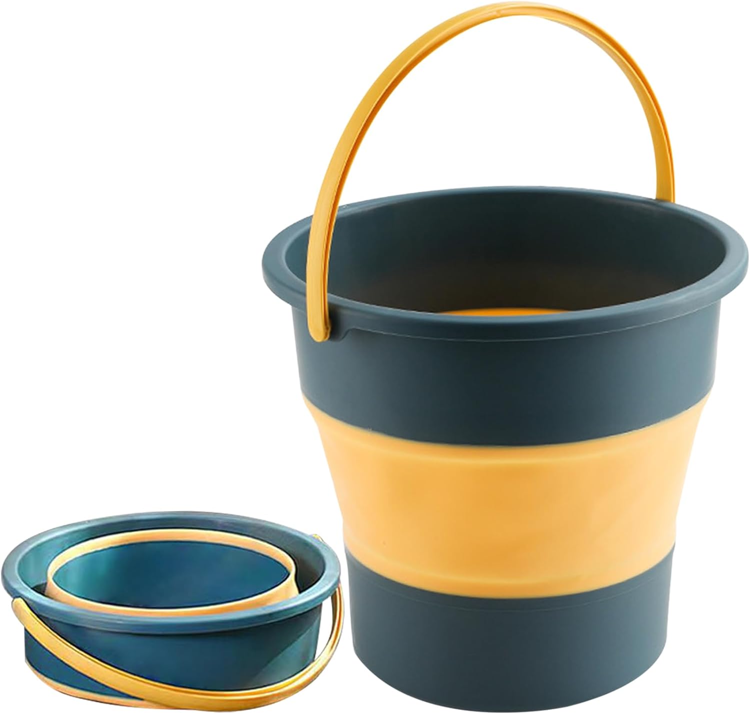 Faltbarer Eimer, 1,3 Gallonen/5l, Kleine Kunststoffeimer Für Haushalt, Reinigung, Wischmopp, Faltbarer Wassereimer Für Autowäsche, Angeln, Camping, Strand (blau)