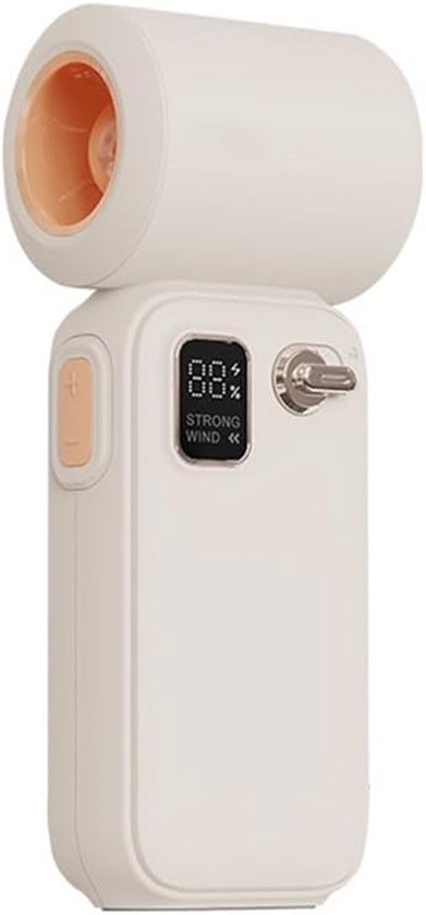 Kompakter, Tragbarer Handventilator Mit 3600-mah-akku (aprikose), Intelligenter Luftstrom-kühlventilator.