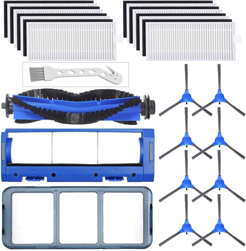 Ersatzteilset Für Eufy Robovac 11s/30c/15c/35c Saugroboter, 20-teilig (1 Hauptbürste + 8 Seitenbürsten + 1 Vorfilter + 8 Filter + 1 Bürste)