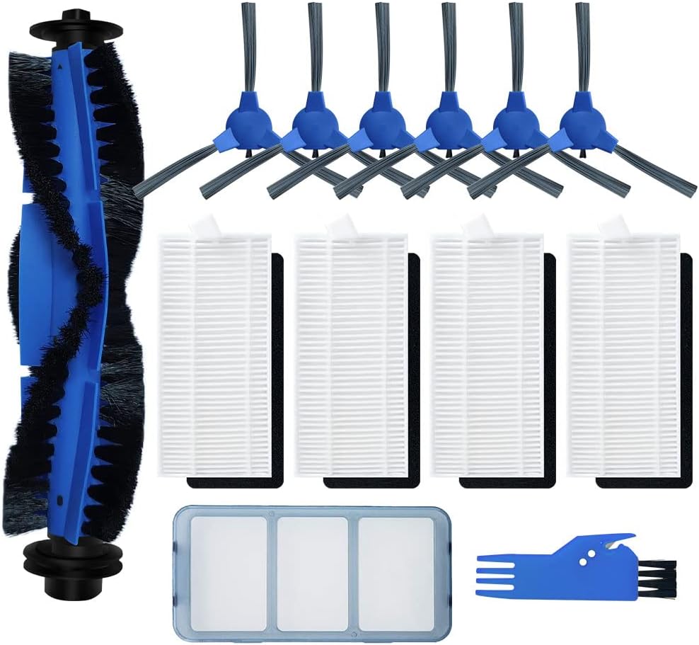 Ersatzteilset Für Eufy Robovac 11s/30c/15c/35c Saugroboter, 13-teilig (1 Hauptbürste + 6 Seitenbürsten + 1 Vorfilter + 4 Filter + 1 Reinigungsbürste)
