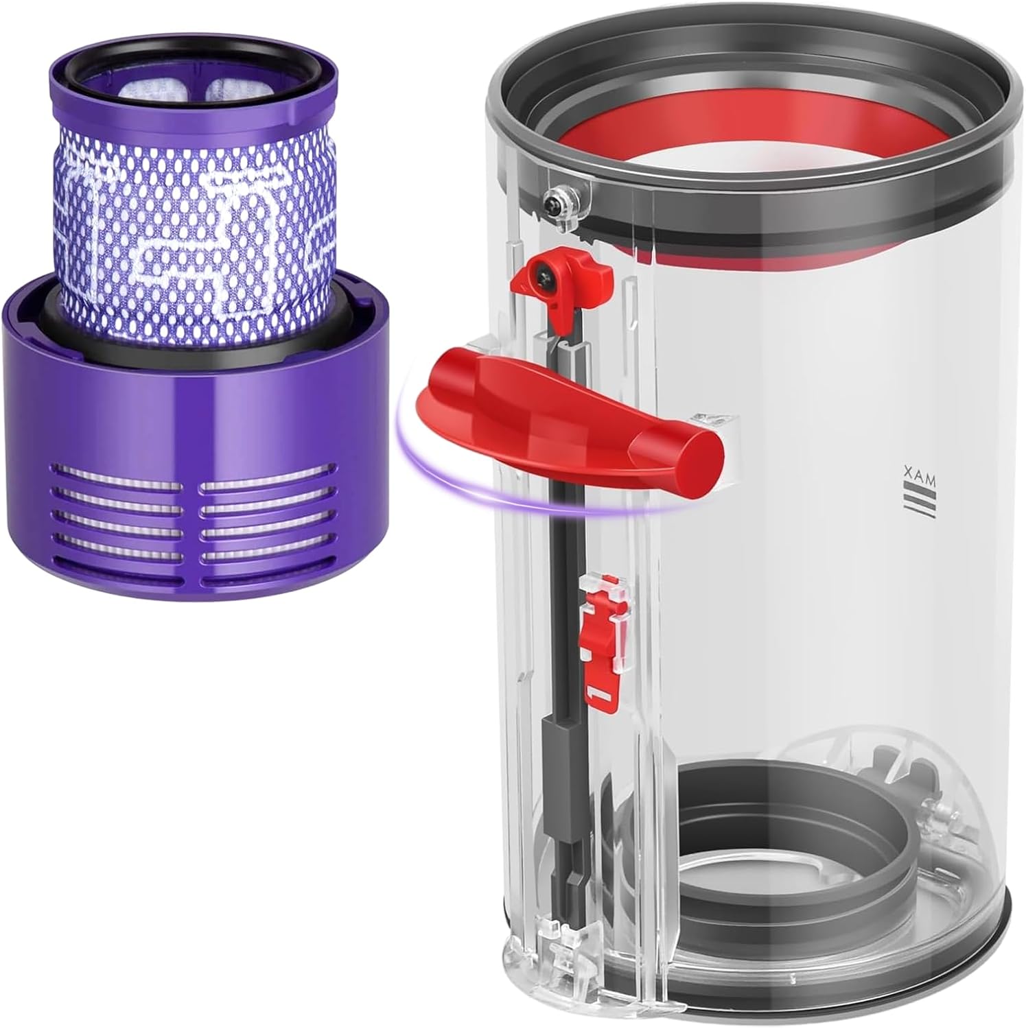 Staubbehälter Und Filterreinigungsbehälter Für Dyson Staubsauger Der Modelle V10, Sv12, Sv13 Und Sv27.